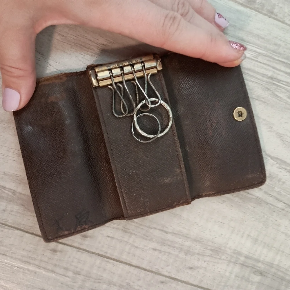 louis vuitton damier eben key card holder